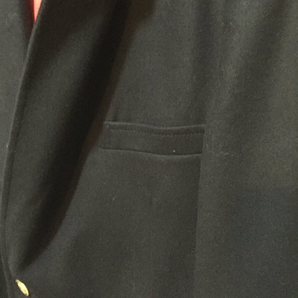 PENDLETON PURE VIRGIN WOOL BLAZER JACKET NAVY BLUE GOLD TONE BUTTONS MENS 42 - Picture 3 of 9